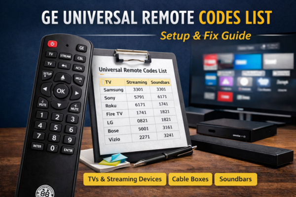ge universal remote codes list